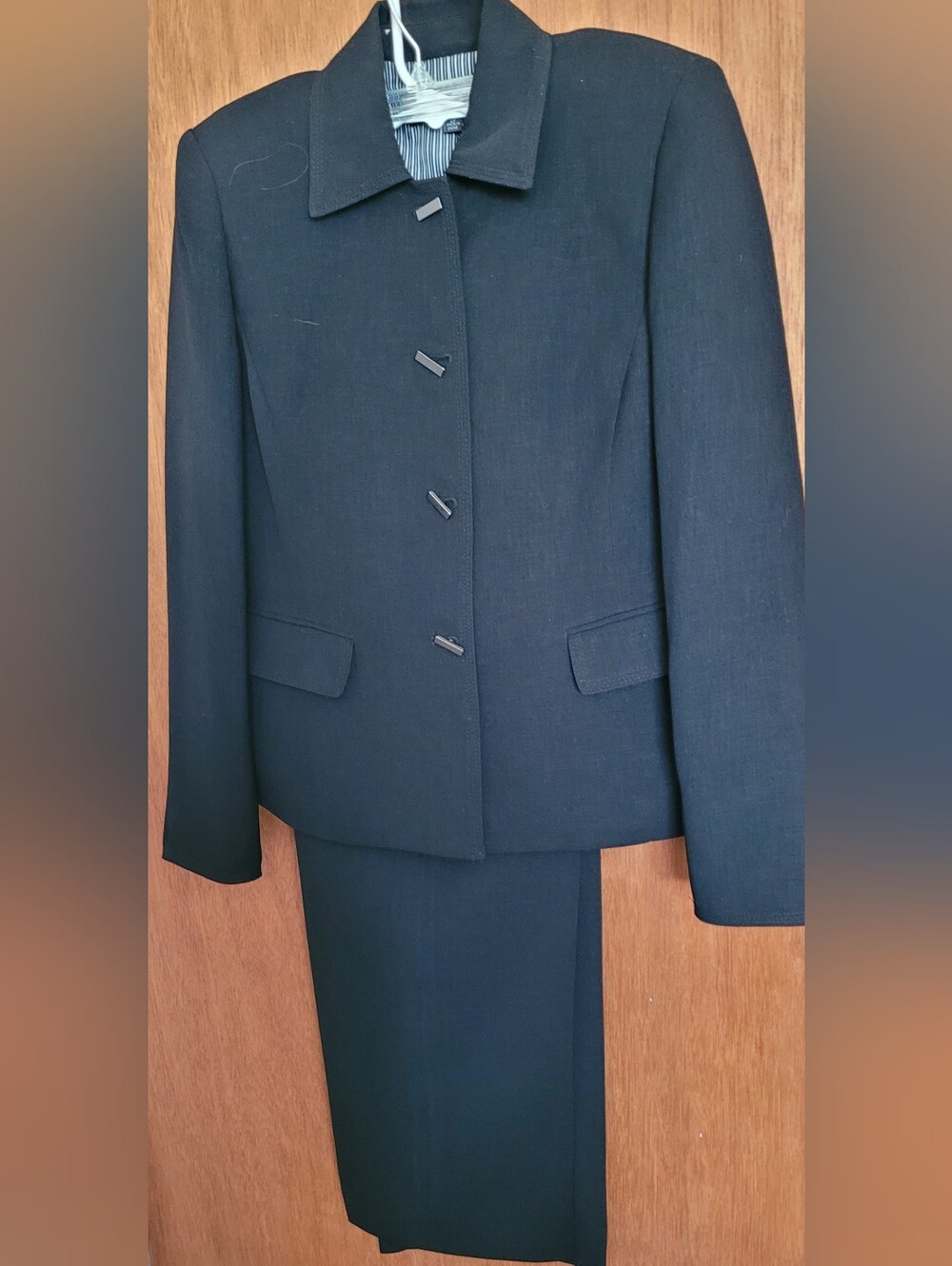 Classic Black Women's Suit Jacket and Slacks Set